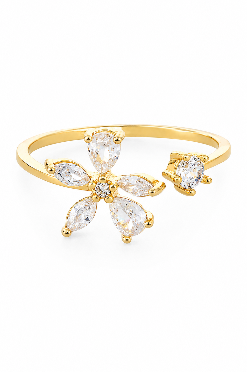 Flower Open Adjustable Ring