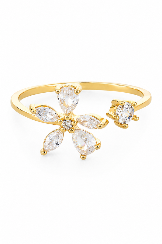 Flower Open Adjustable Ring