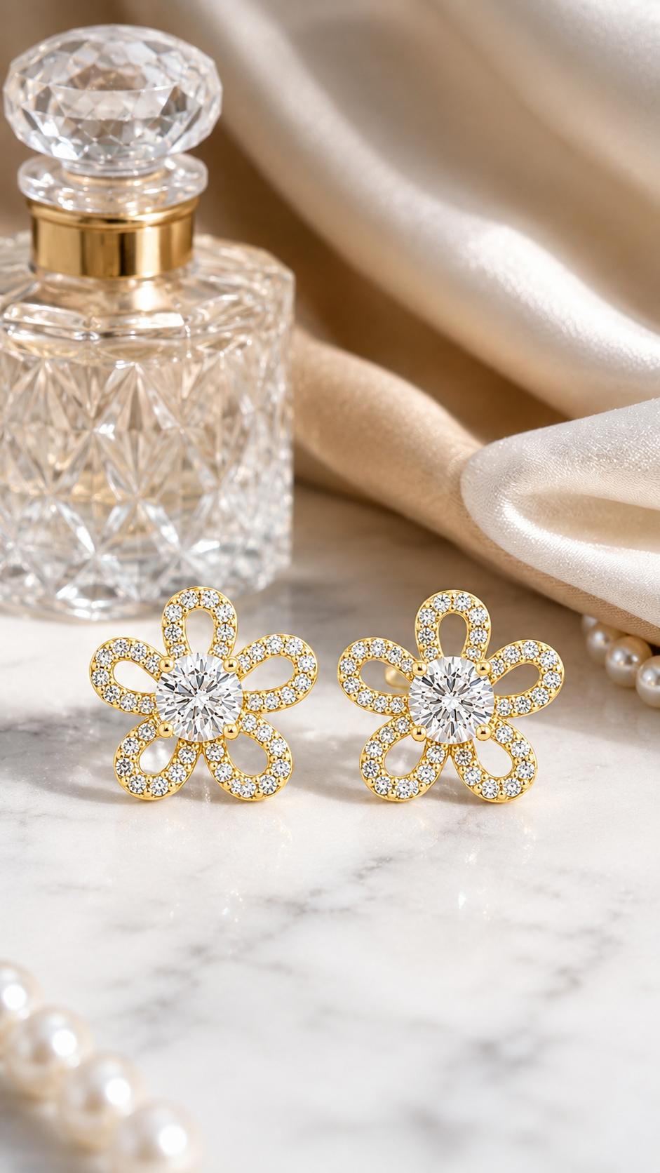Open Petal Earrings