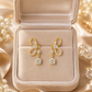 Gold Bow Earrings