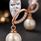 Rose-Gold Pearl Earrings
