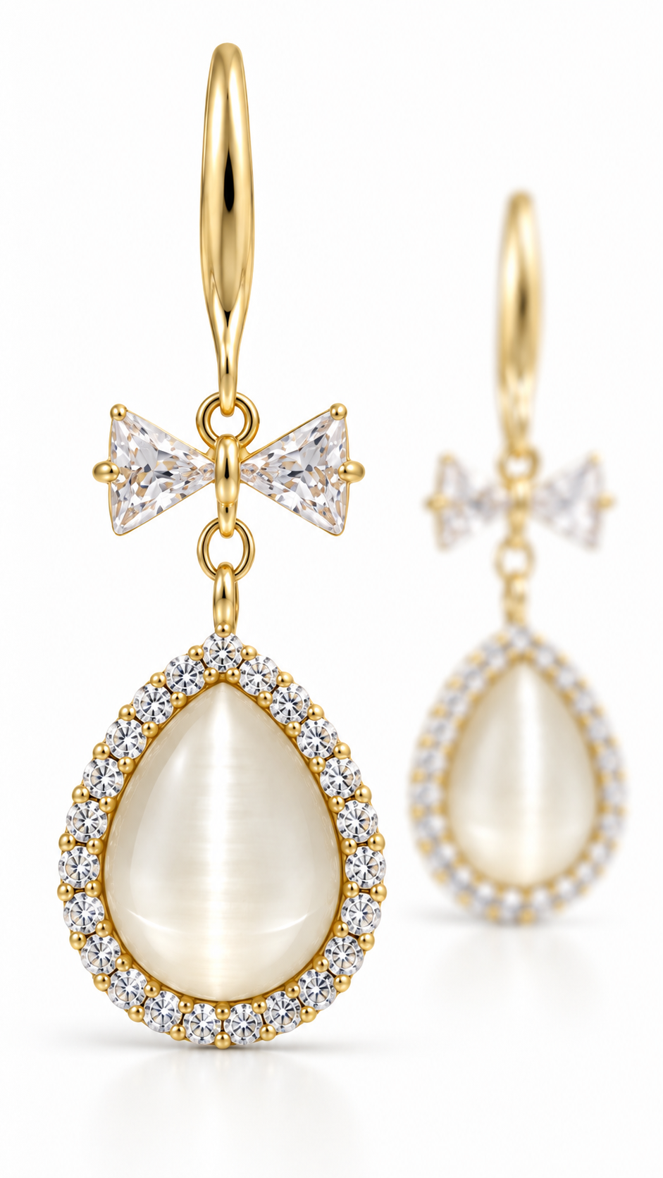 Gold Bow Earrings