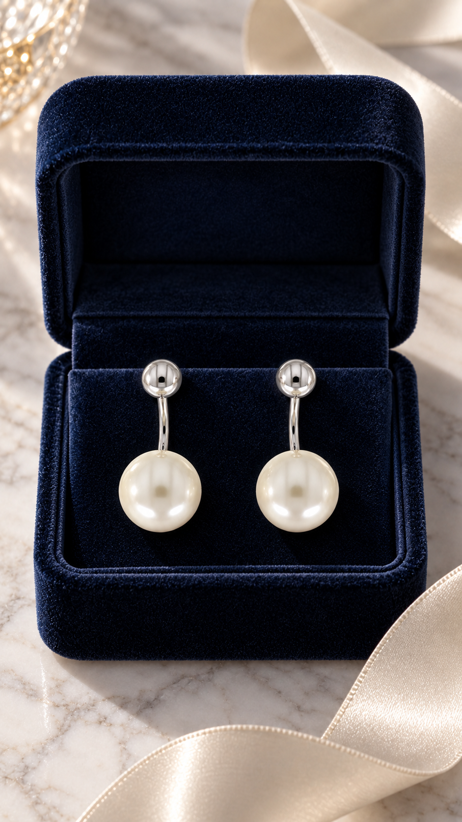 Silver Pearl Earrings