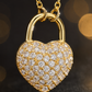 Golden Heart Lock Necklace