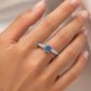Mystic Blue-Purple Round Adjustable Ring
