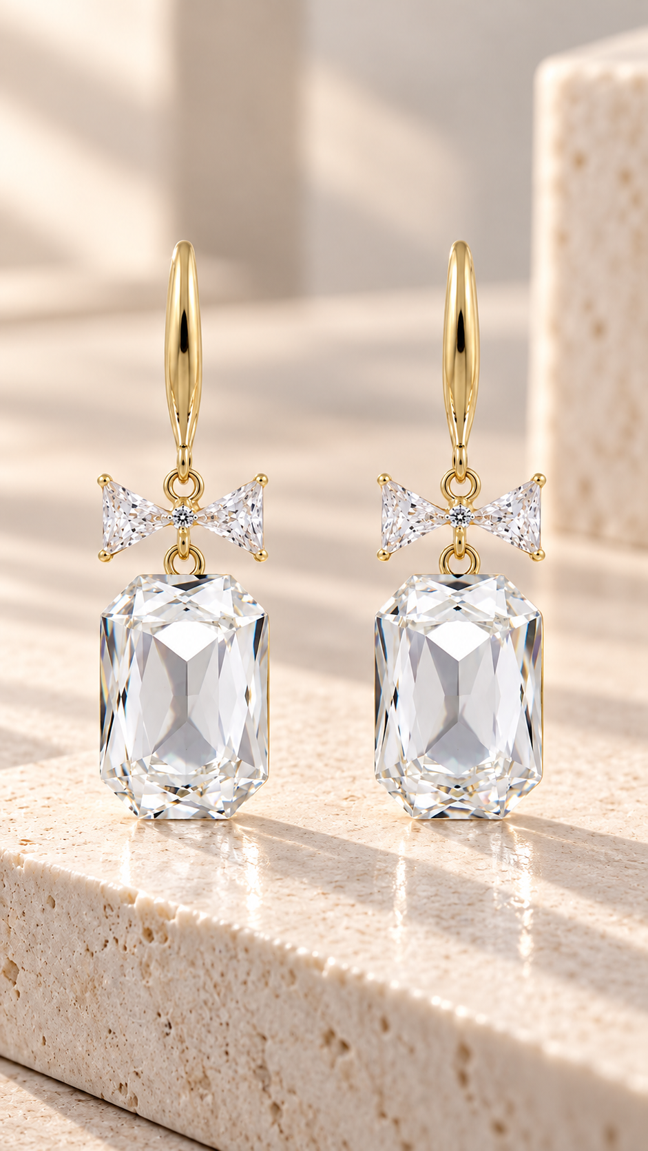 Gold Bow Earrings