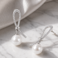 Silver-Tone Pearl Earrings