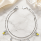 Double-Layer Yellow Bee Charm Bracelet