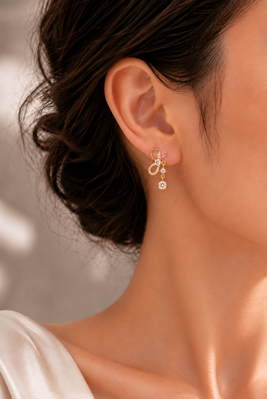 Gold Bow Earrings