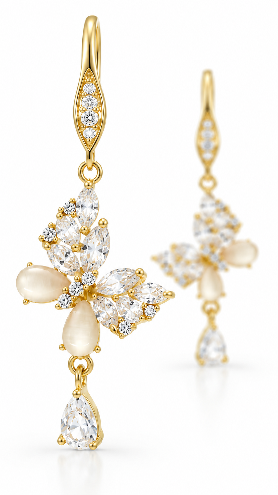 Gold Crystal Earrings