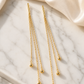Multi-Chain Earrings with Ball Charms