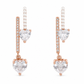 Pearl Double Heart Earrings