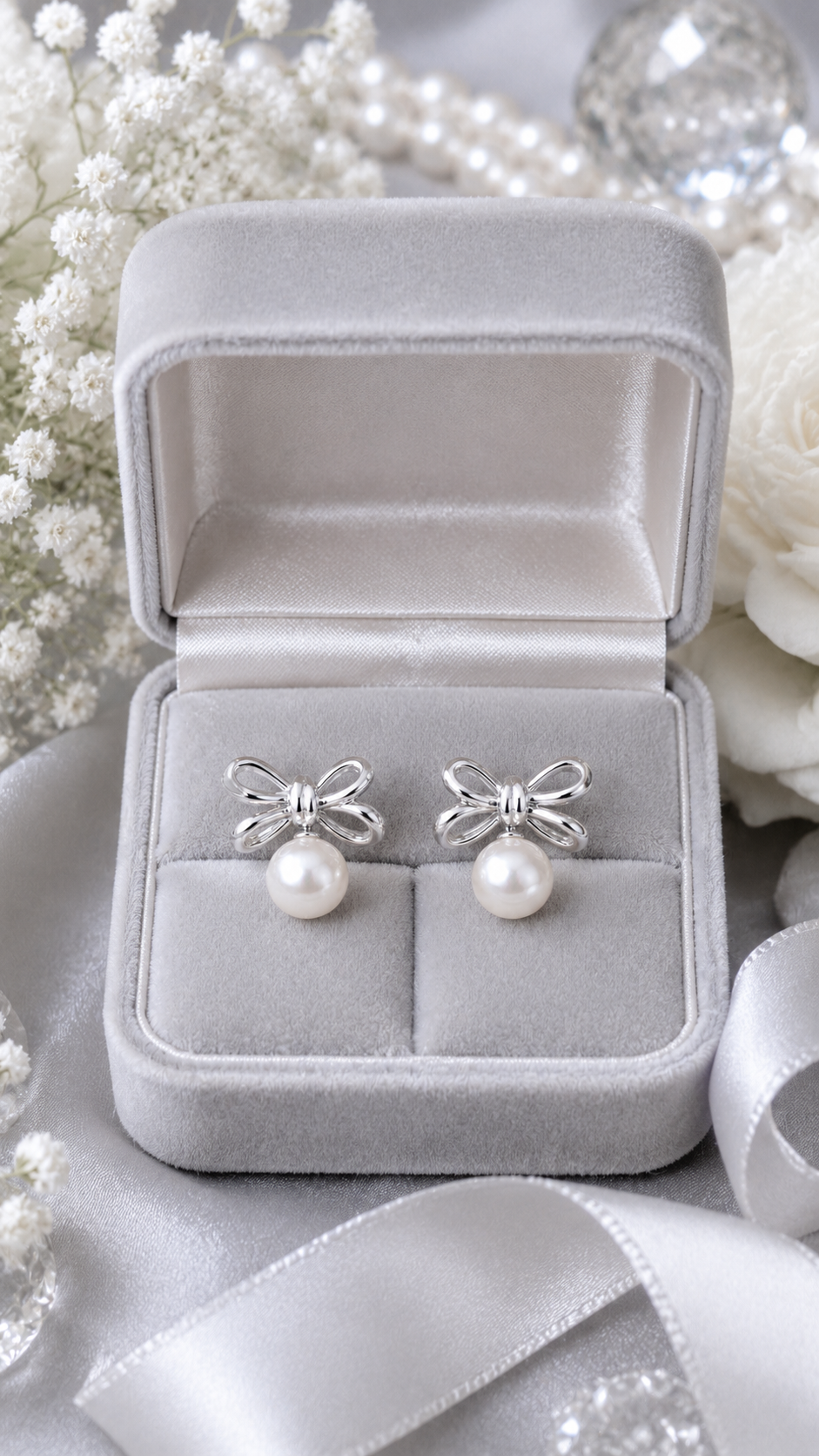 Bow Pearl Earrings