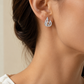 Double Teardrop Baguette Earrings