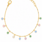 Multicolor Dangle Charm Bracelet