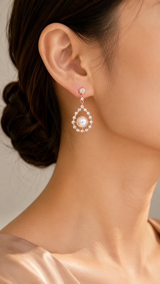 Teardrop Pearl Earrings