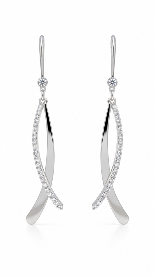 Twisted Ribbon Drop Earrings