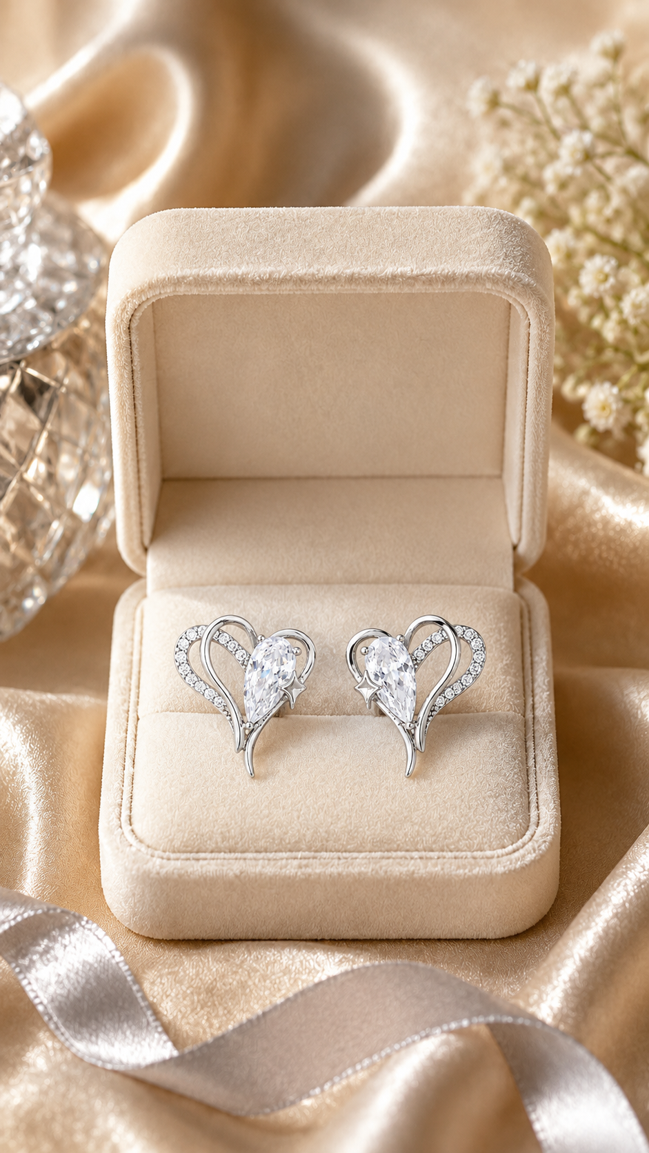 Heart Pear-Cut Earrings