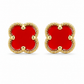 Gold-Tone Black Red green Earrings