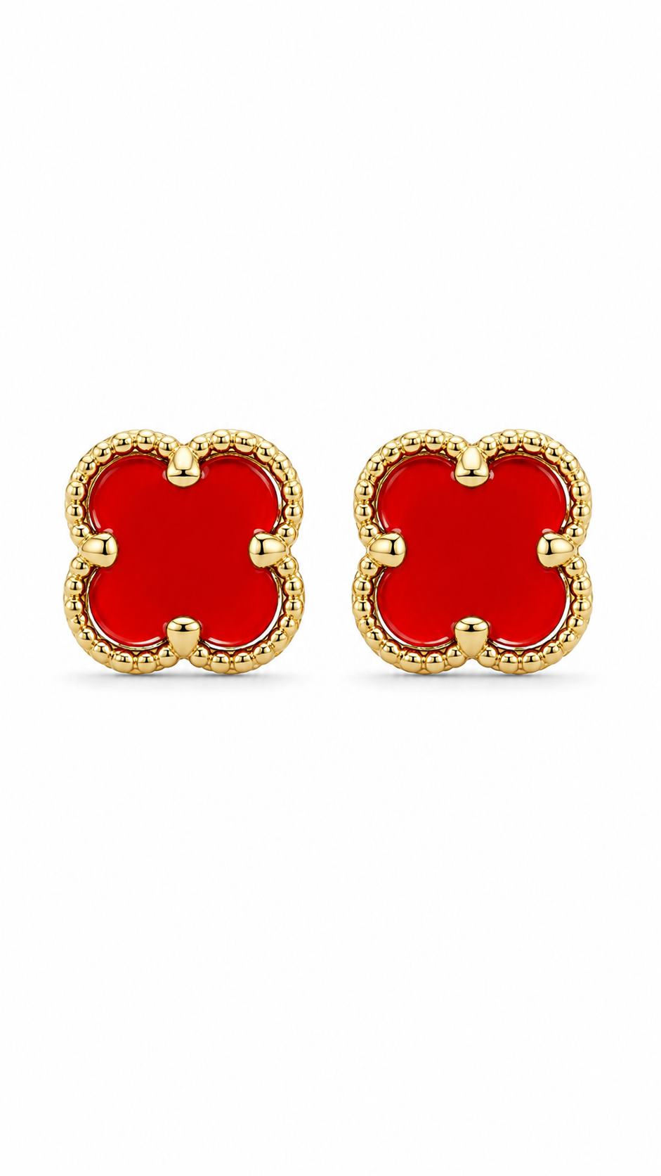 Gold-Tone Black Red green Earrings