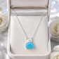 Silver Aqua Stone Pendant