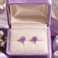Purple Round Earrings