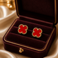 Gold-Tone Black Red green Earrings