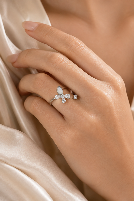 Butterfly Open Adjustable Ring