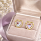 Iridescent Heart Earrings