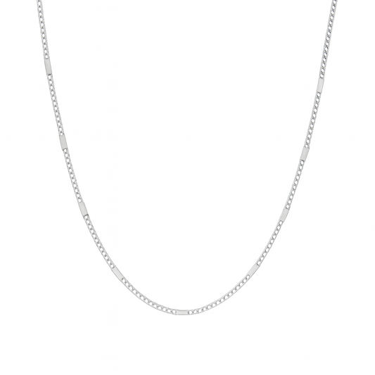925 Silver Sleek Figaro Chain Necklace for Men & Women – Lightweight Daily Wear Silver Chain