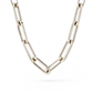 925 Silver Paperclip Chain Necklace for Women – Minimalist Everyday Wear Jewelry