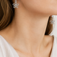Elegant 925 Sterling Silver Round CZ Open Flower Drop Earrings for Women