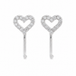 Open Heart Threader Earrings