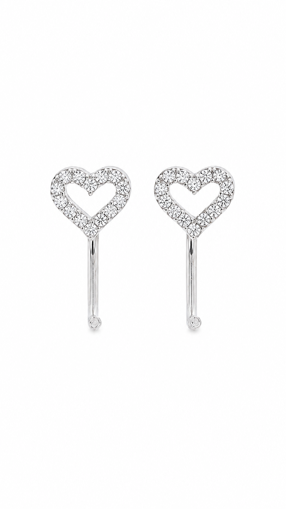 Open Heart Threader Earrings