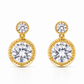 Gold Round Earrings
