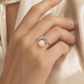 Rose & Leaf Open Ring