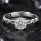 Round Solitaire Infinity Twist Ring