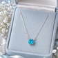 Pink Round-Cut Solitaire Necklace