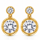 Gold Round Earrings
