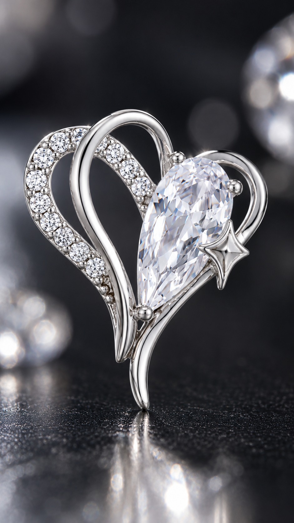 Heart Pear-Cut Earrings
