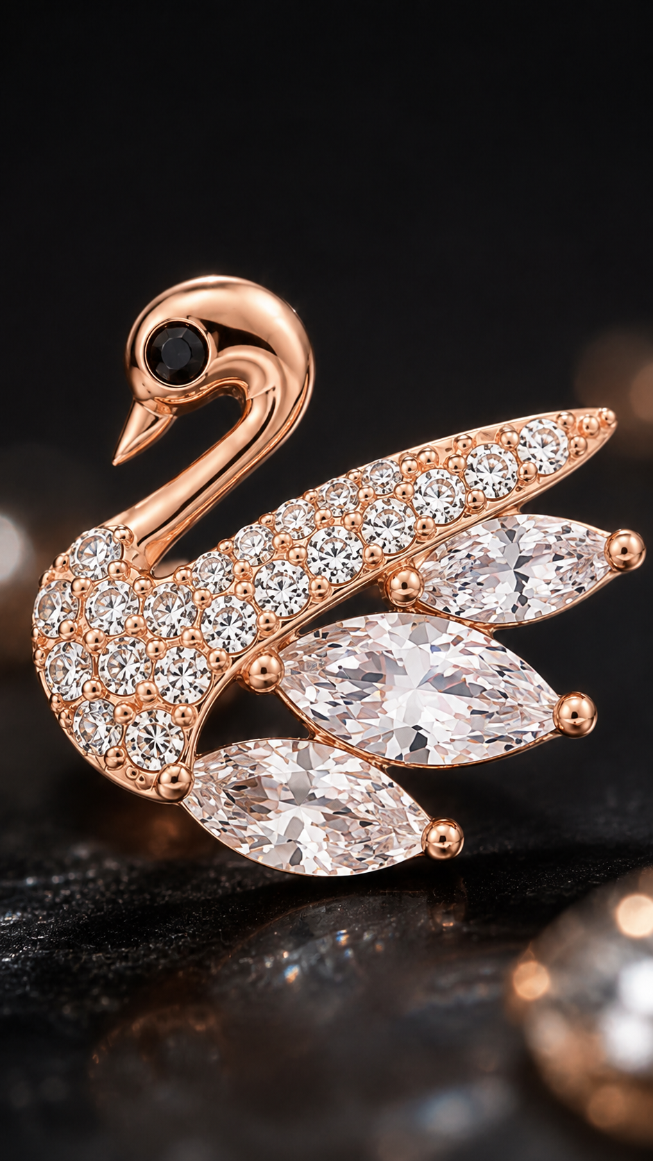 Swan Marquise Earrings