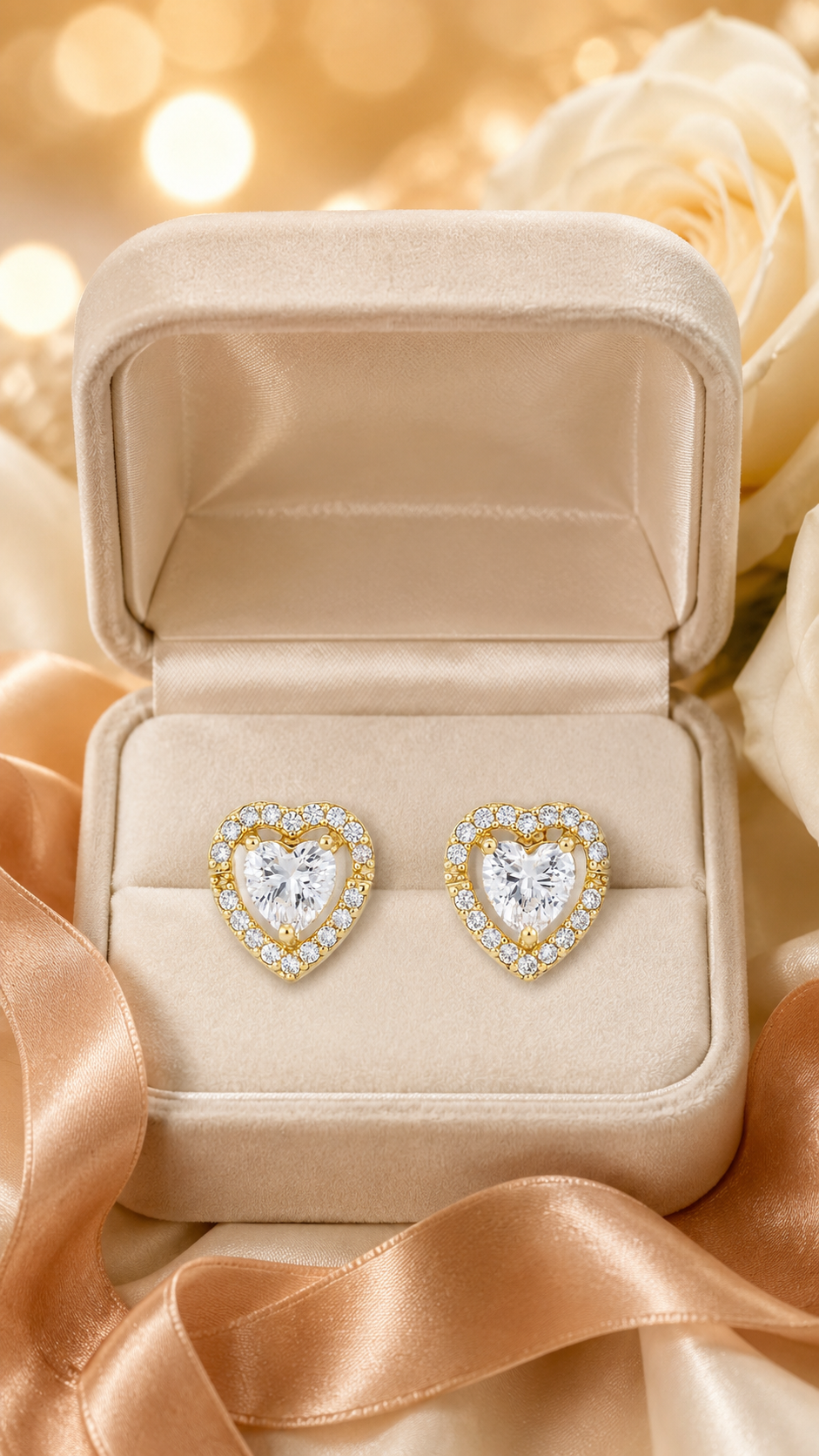 Heart Halo Earrings