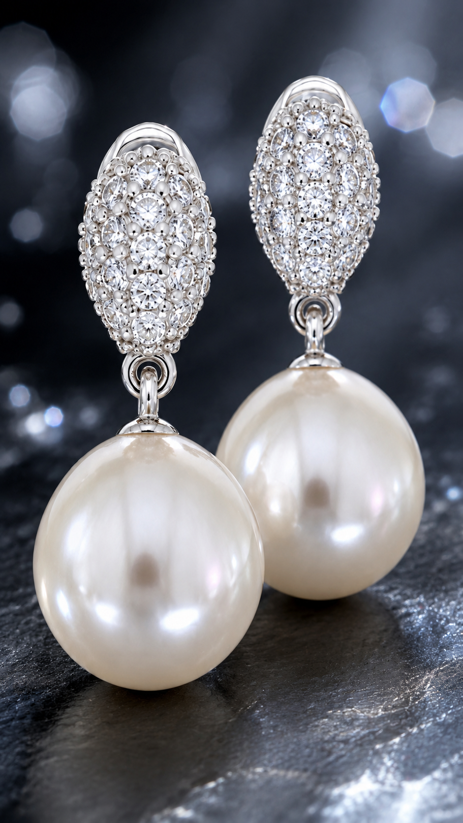 Oval Pearl Earrings