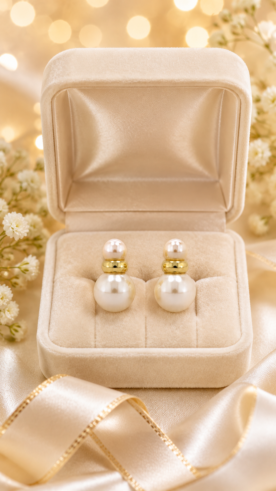 Double Pearl Earrings