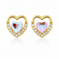 Iridescent Heart Earrings