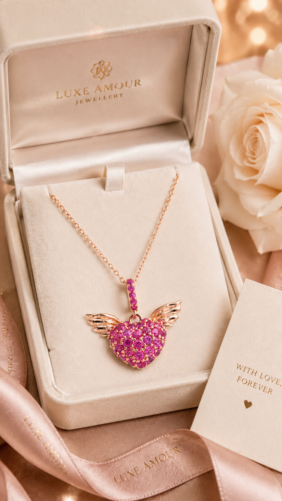 Angel Heart Pendant Necklace