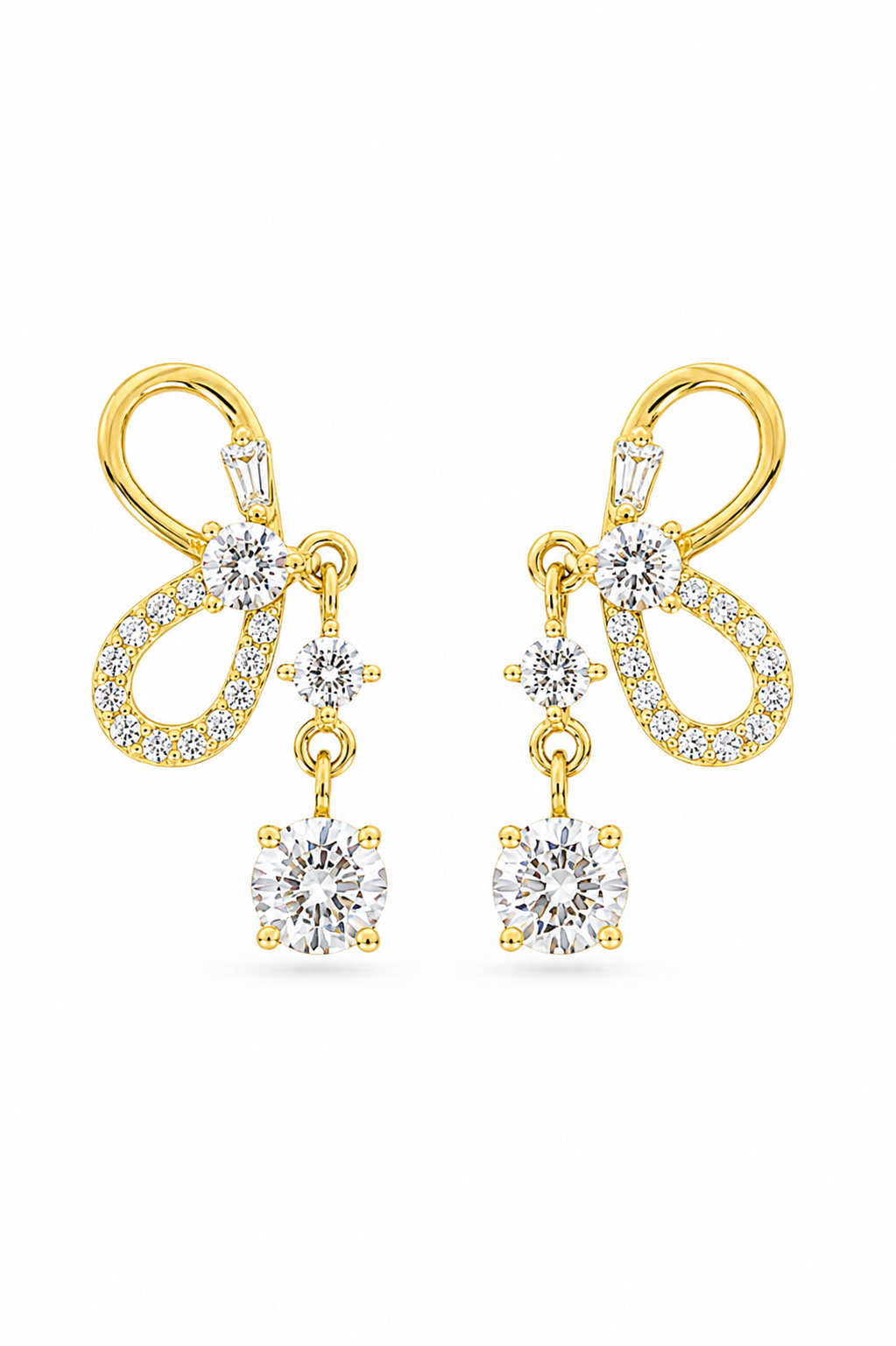 Gold Bow Earrings