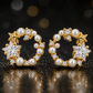 Pearl Star Moon Earrings
