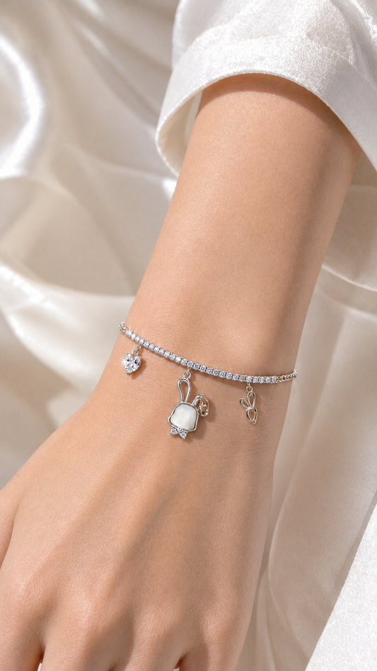 Bunny & Heart Charm Bracelet