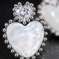 Pearl Heart Earrings